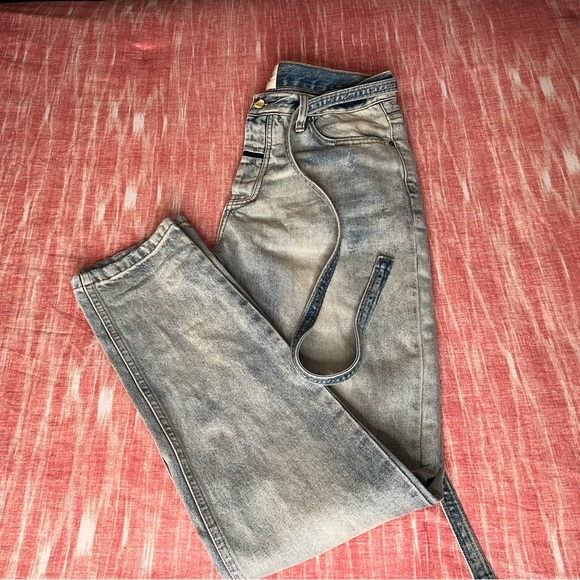 FEAR OF GOD SIXTH COLLECTION Blue Distressed Slim Tapered Men's Jeans W34 L34 - Picture 2 of 13